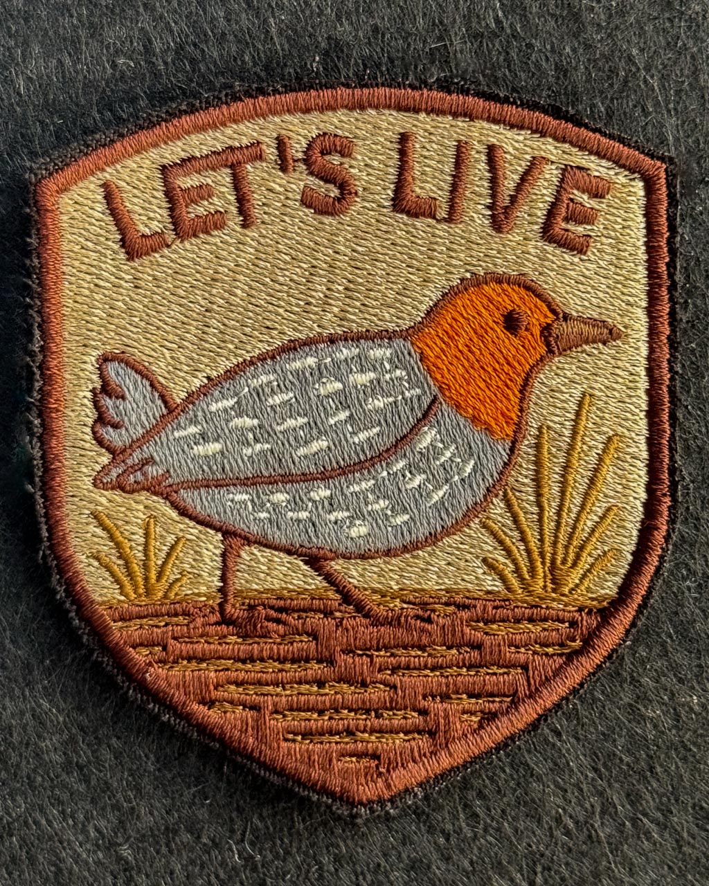 Let's Live Embroidered Patches