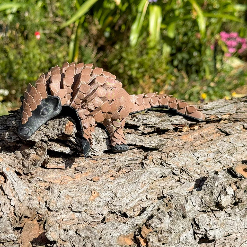 Flexible Toy - Brown and Black Let's live pangolin