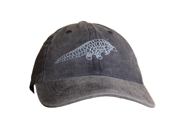 Let's live Navy blue cap with embroided Pangolin