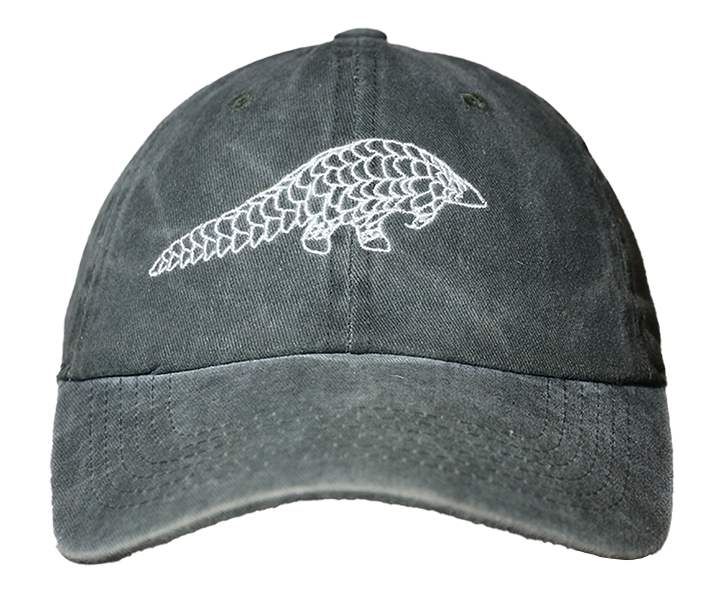 Olive Green Lets Live Pangolin Cap with white embroidery