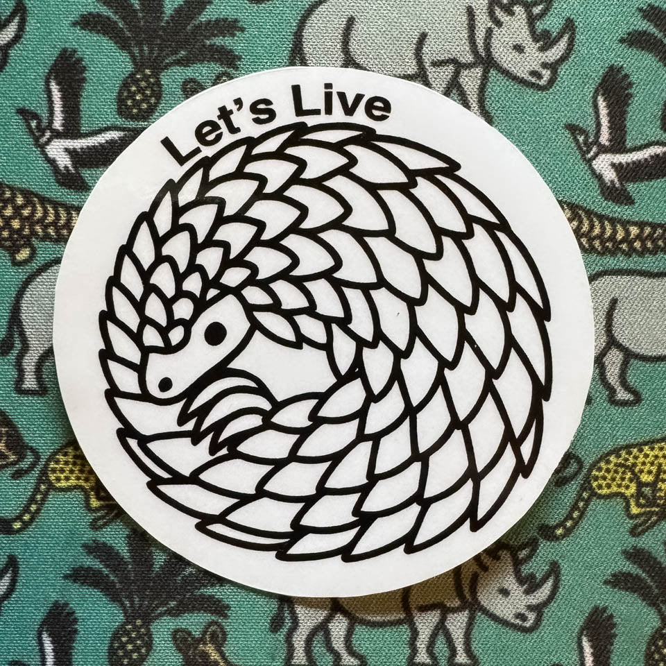 Let's Live Round Pangolin Sticker