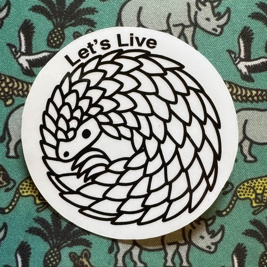 Let's Live Round Pangolin Sticker