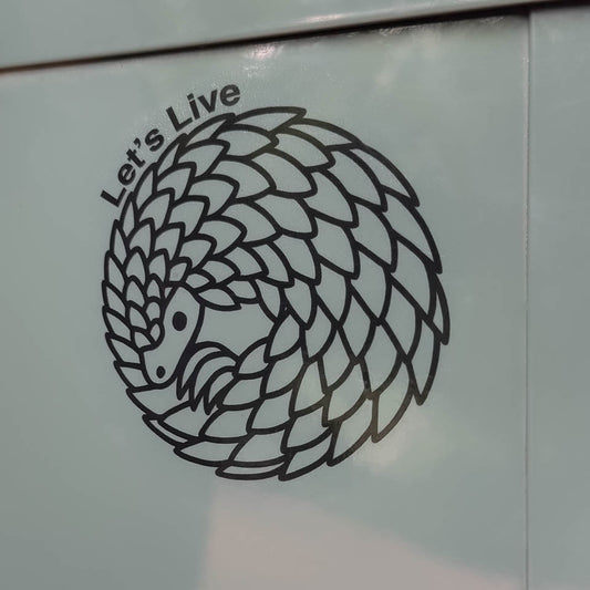 Let's Live Round Pangolin Sticker